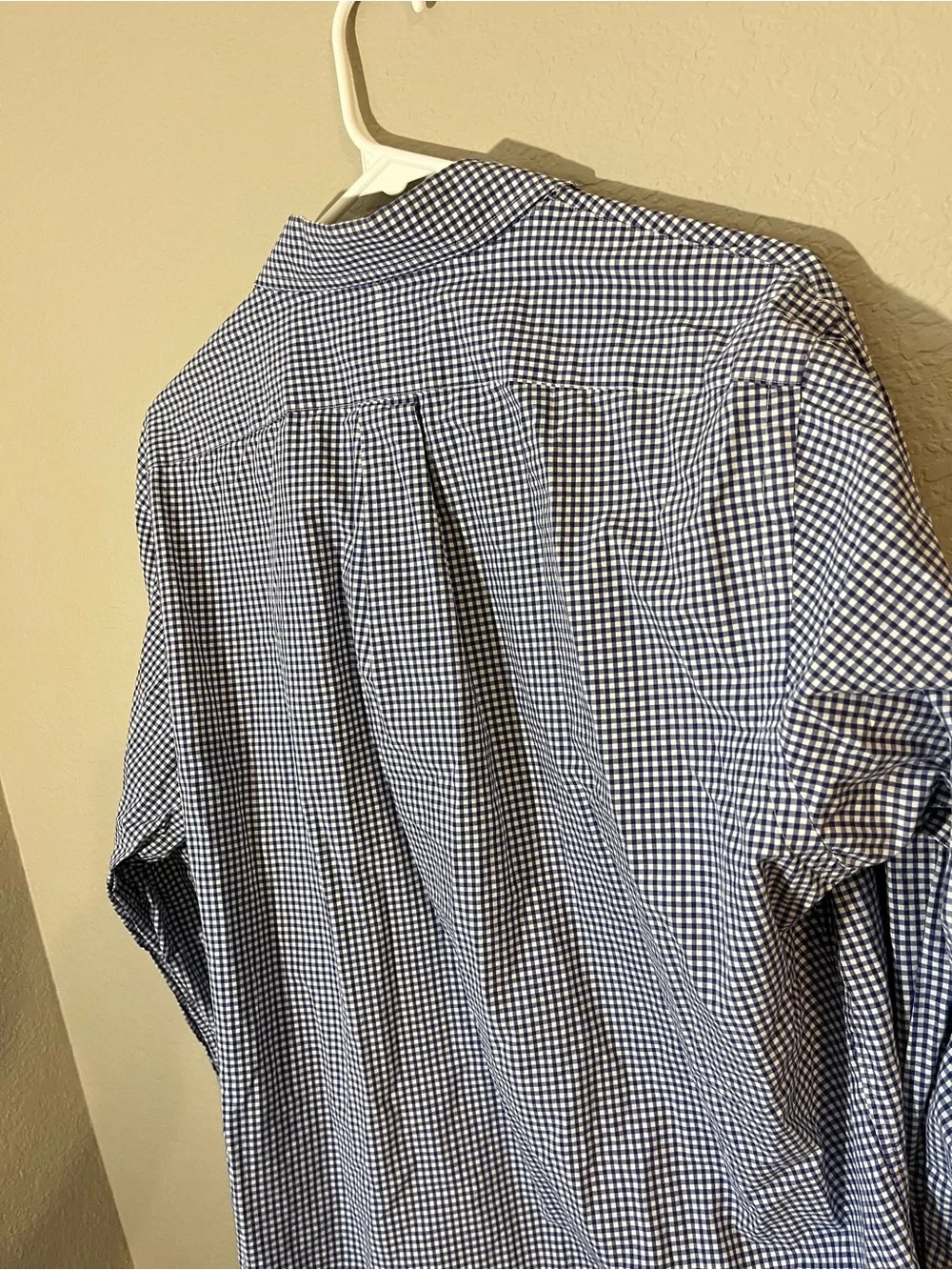 Polo Ralph Lauren Men’s L Blue White Gingham Button Down Shirt Red Pony